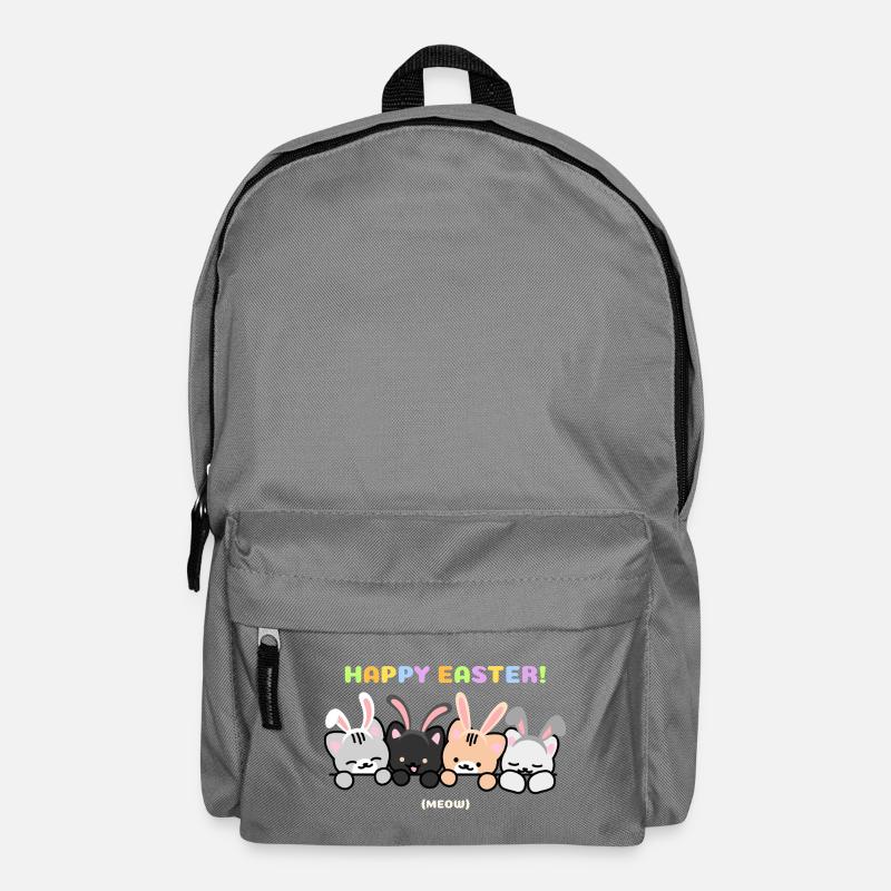 Cats with Rabbit Ear Bands - Backpack - elephant grey