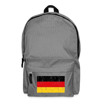 Deutschland Flagge Vintage - Rucksack - Mittelgrau - Vorne