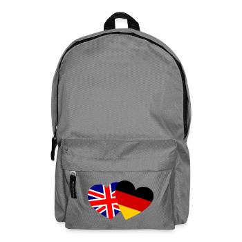 Heart UK Germany Friendship - Backpack - elephant grey - Front
