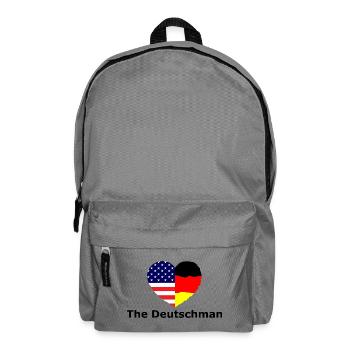 Heart Flag USADeutschland Fusion - Backpack - elephant grey - Front