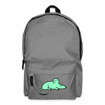 Minzfarbene Maus Silhouette - Rucksack - Mittelgrau - Vorne