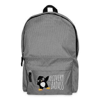 Recovery Is Badass Pinguin Dabbing Dab Dance Pose - Rucksack - Mittelgrau - Vorne