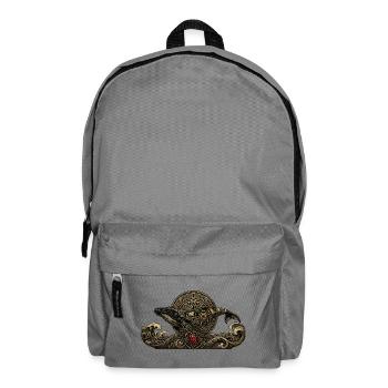 Steampunk-Wal mit Edelsteinen - Rucksack - Mittelgrau - Vorne