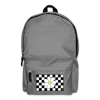 Check, check, Blümchen - Rucksack - Mittelgrau - Vorne