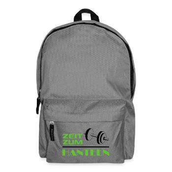 Zeit zum Hanteln Bodybuilder Bodybuilding Sport - Rucksack - Mittelgrau - Vorne