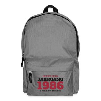 Jahrgang 1986 Limitierte Edition – 40. Geburtstag - Rucksack - Mittelgrau - Vorne