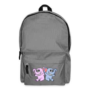 Mädchen Junge Zwillinge - Rucksack - Mittelgrau - Vorne