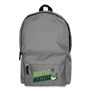 Grüne Winter Matcha Tasse - Rucksack - Mittelgrau - Vorne