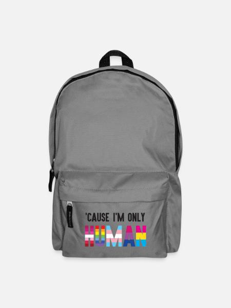 Pride Month LGBT - Weil ich auch nur ein Mensch bin - Rucksack - Mittelgrau