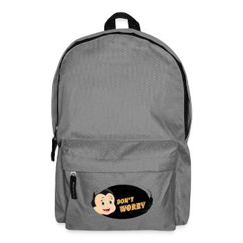 Dont worry be happy with Comic - Rucksack - Mittelgrau - Vorne