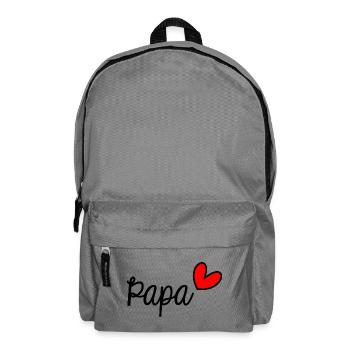 PAPA. VATERTAG. FROHER VATERTAG. ALLES GUTE ZUM GEBURTSTAG. - Rucksack - Mittelgrau - Vorne