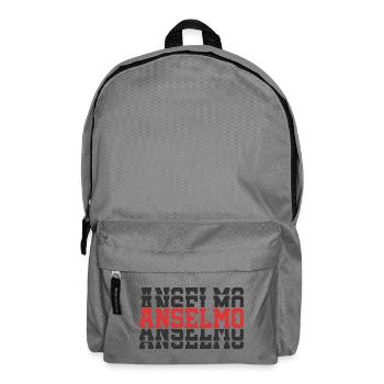 t-shirt Anselmo t-shirt idée cadeau texte empilé - Sac à dos - gris éléphant - Devant
