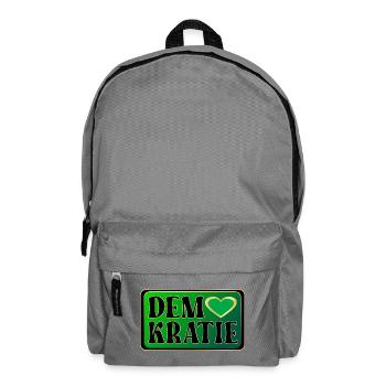 HALTUNG HERZ DEMOKRATIE - Rucksack - Mittelgrau - Vorne