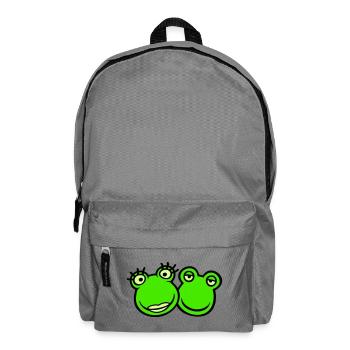 2 grenouilles homme femme aimant couple amis amour équipe - Sac à dos - gris éléphant - Devant