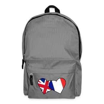 Britisches Erbe Französische Flagge Britische Flagge - Rucksack - Mittelgrau - Vorne