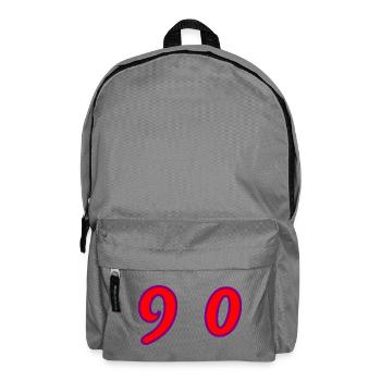 90. 90 ANS. 90e ANNIVERSAIRE. ANNIVERSAIRE 90 ANS. - Sac à dos - gris éléphant - Devant