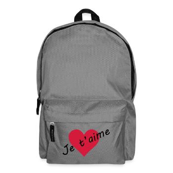 Herz, ich liebe dich - Rucksack - Mittelgrau - Vorne