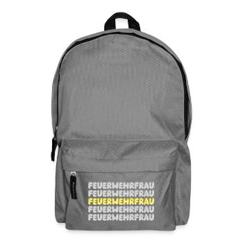 Geschenk für Feuerwehrfrau - Rucksack - Mittelgrau - Vorne