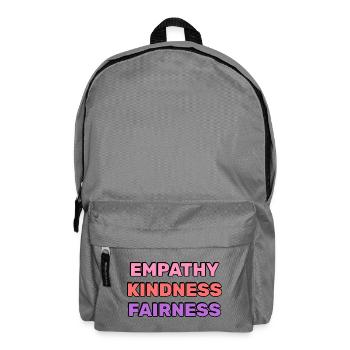 Empathy Kindness Fairness  - Backpack - elephant grey - Front