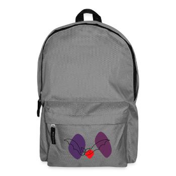 Lineart bat with color background - Backpack - elephant grey - Front
