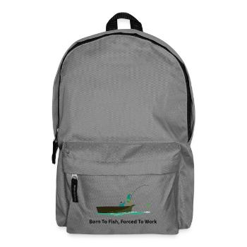 Né pour pêcher forcé de travailler – Pêcheur - Sac à dos - gris éléphant - Devant