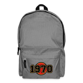 1970 Year of Birth Retro Logo - Backpack - elephant grey - Front