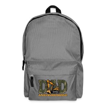 Bagger-Dad-Shirt, Bau-Dad-T-Shirt - Rucksack - Mittelgrau - Vorne