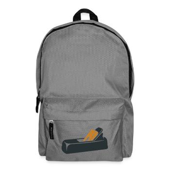 Handhobel Werkzeug Grafik - Rucksack - Mittelgrau - Vorne