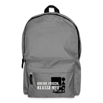 Geschenk für Lehrkräfte zum Start an neuer Schule - Rucksack - Mittelgrau - Vorne