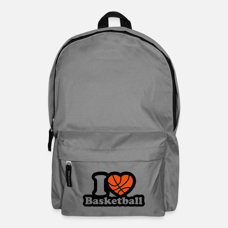 I love basketball - Backpack - elephant grey