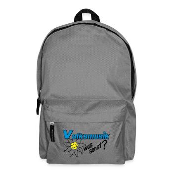 Volksmusik Edelweiß Emblem - Rucksack - Mittelgrau - Vorne