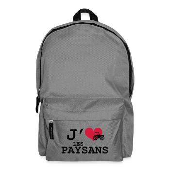 J'aime les Paysans - Sac à dos - gris éléphant - Devant