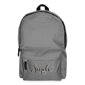 Écriture souriante Écriture Sourire - Sac à dos - gris éléphant - Devant