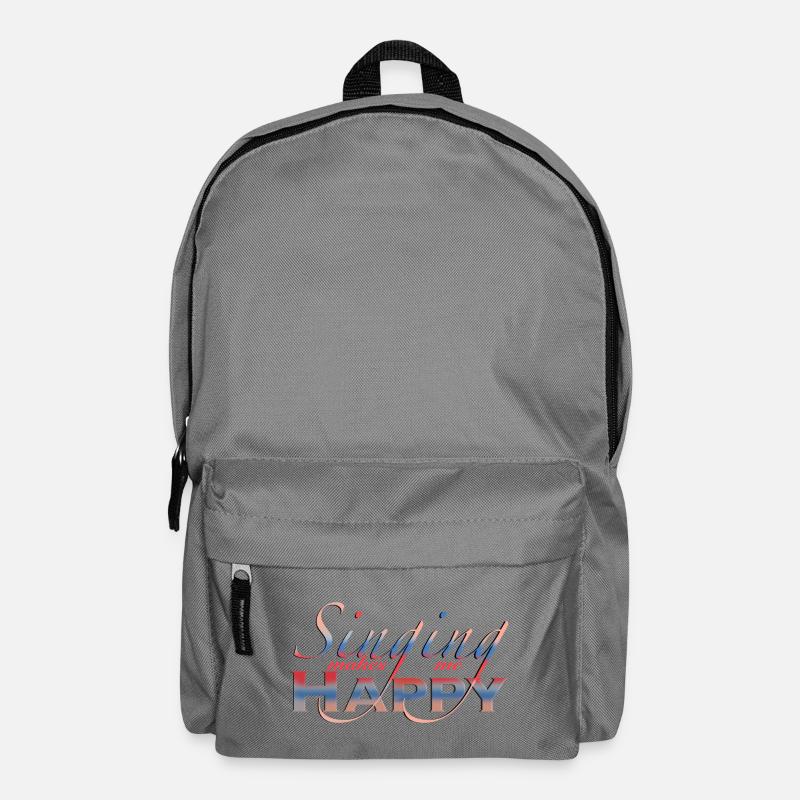 Singen spruch singer - Backpack - elephant grey