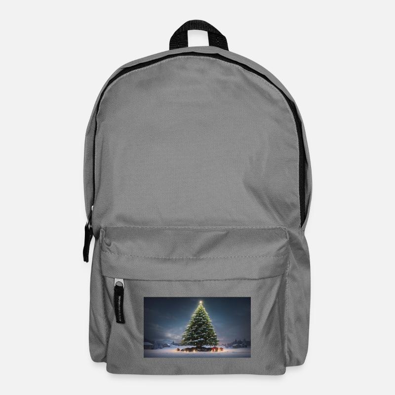 Winter Christmas tree with gifts - Backpack - elephant grey