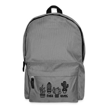 cactus free hugs funny sayings indoor plants - Backpack - elephant grey - Front