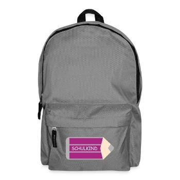 Écolier - Stylo Violet Gris - Personnalisable - Sac à dos - gris éléphant - Devant