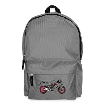 motocyclette - Sac à dos - gris éléphant - Devant