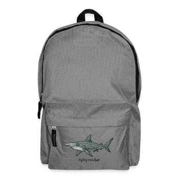 Sphyrnidae Hammerhead Shark Design - Backpack - elephant grey - Front