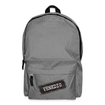 Venice style illustration on clothes - Backpack - elephant grey - Front