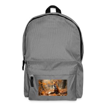 Fox in autumn - Backpack - elephant grey - Front
