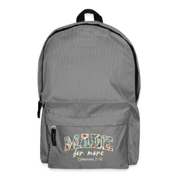 Conçu pour un design plus chrétien de versets bibliques floraux - Sac à dos - gris éléphant - Devant