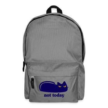Cat Not Today Lazy Saying - Backpack - elephant grey - Front
