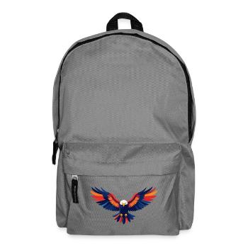 Colorful Eagle Flight Eagle Outstretched Wings Motif - Backpack - elephant grey - Front