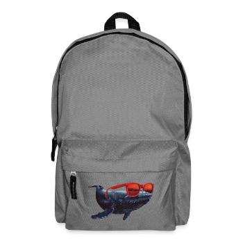 Whale with sunglasses - Backpack - elephant grey - Front