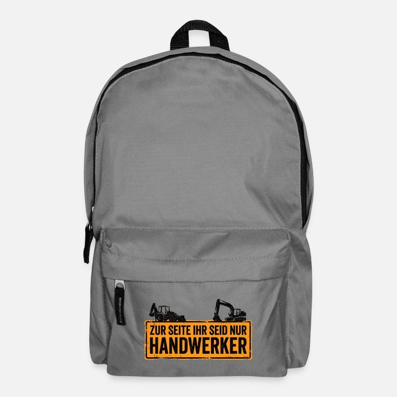 To the side, you are only a craftsman – excavator driver - Backpack - elephant grey