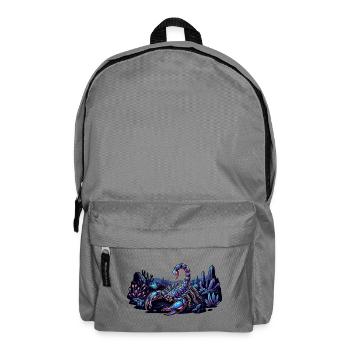 Neon Skorpion auf Nacht Wüstenplanet Motiv - Rucksack - Mittelgrau - Vorne
