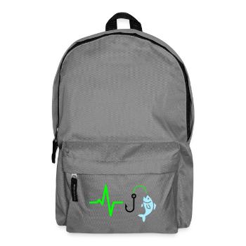 Pulse Line Fishing Fish Icon - Backpack - elephant grey - Front
