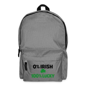 0 % irlandais, 100 % chanceux - Sac à dos - gris éléphant - Devant