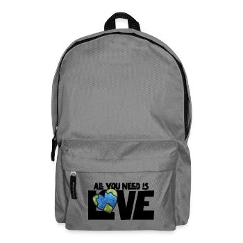 Cœur de la Terre : Globe aquarelle - Sac à dos - gris éléphant - Devant